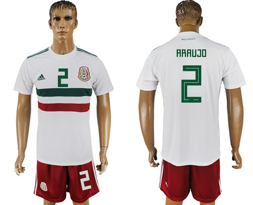 Mexico #2 Araujo Away Soccer Country Jersey