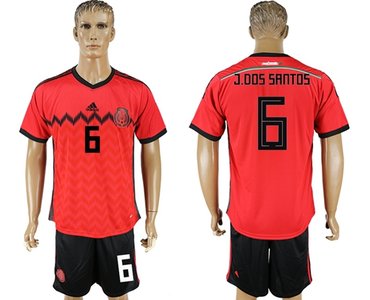 Mexico #6 J.Dos Santos Away Soccer Country Jersey