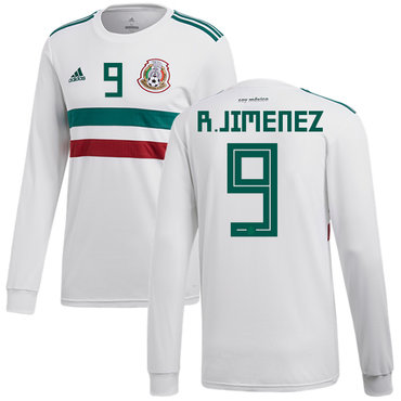 Mexico #9 R.Jimenez Away Long Sleeves Soccer Country Jersey