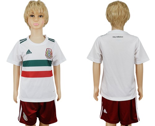Mexico Blank Away Kid Soccer Country Jersey