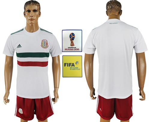 Mexico Blank Away Soccer Country Jersey