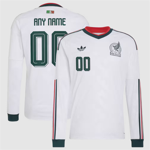 Mexico National Team adidas 2026 Away Replica Long Sleeve Custom Jersey