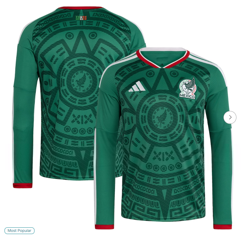 Mexico National Team adidas FIFA x World Cup 2026 Home Replica Long Sleeve Jersey