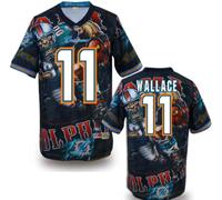 Miami Dolphins #11 WALLACE Men's Stitched NFL Elite Fanatical Version Jersey (1)