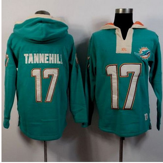 Miami Dolphins #17 Ryan Tannehill Aqua Green Player Winning Method Pullover NFL Hoodie