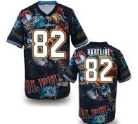 Miami Dolphins #82 HARTLINE Men's Stitched NFL Elite Fanatical Version Jersey (1)
