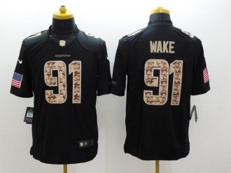 Miami Dolphins #91 Cameron Wake Nike Black Salute To Service Jersey