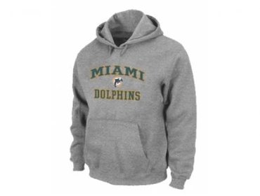 Miami Dolphins Heart & Soul Pullover Hoodie Grey