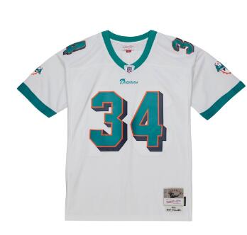Miami Dolphins Ricky Williams #34 Mitchell & Ness White 2002 NFL Legacy Jersey