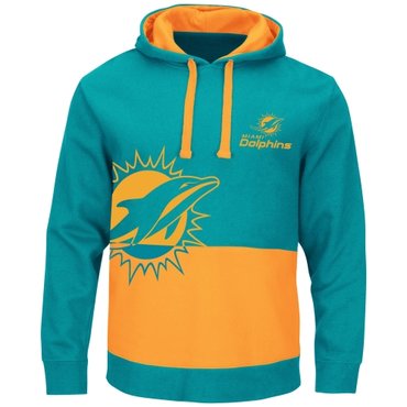 Miami Dolphins Teal All Stitched Hooded Sweatshirt