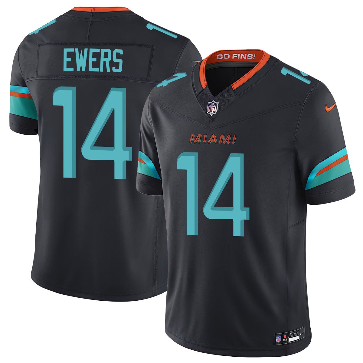 Miami Dolphins Vapor F.U.S.E. Limited Rivalry Series Jersey #14 Quinn Ewers