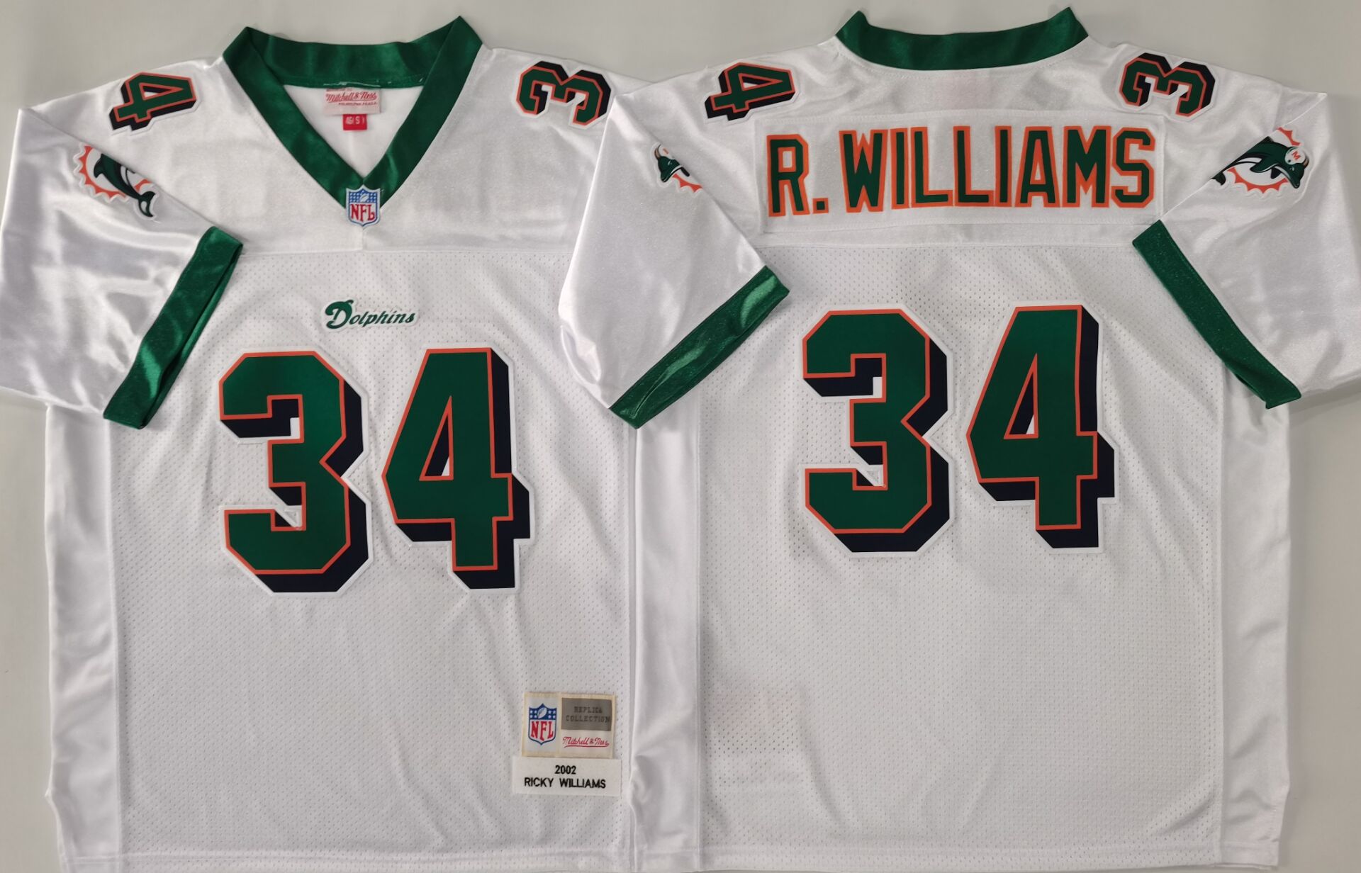 Miami Dolphins White #34 R.WILLIAMS