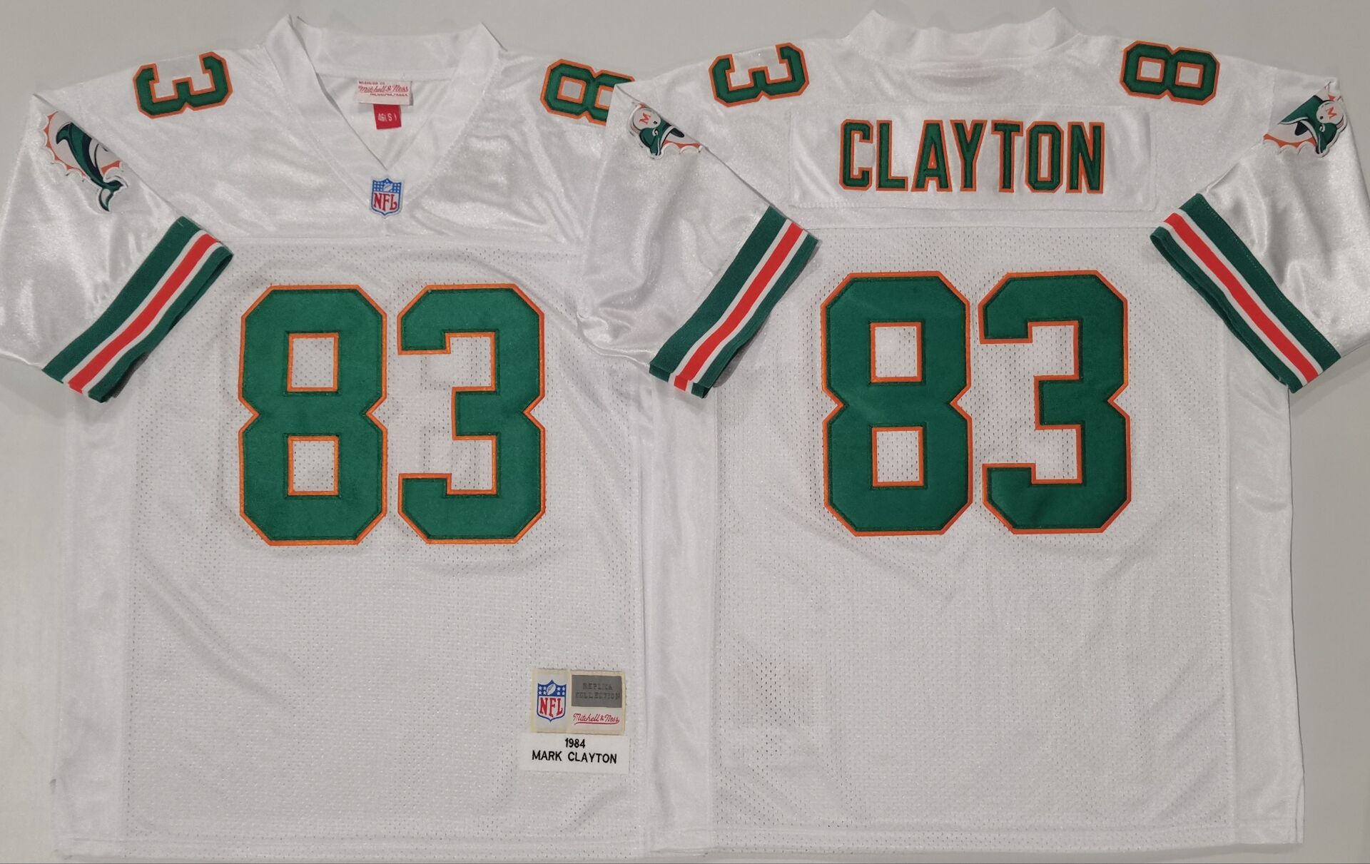 Miami Dolphins White #83 CLAYTON