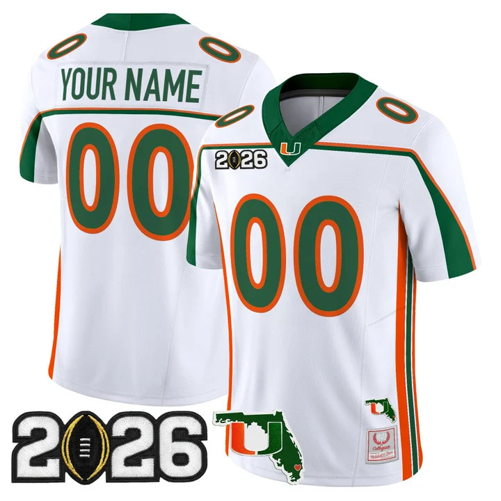 Miami Hurricanes Throwback Vapor Limited Custom Jersey - 2026 CFP Final & Florida Patch