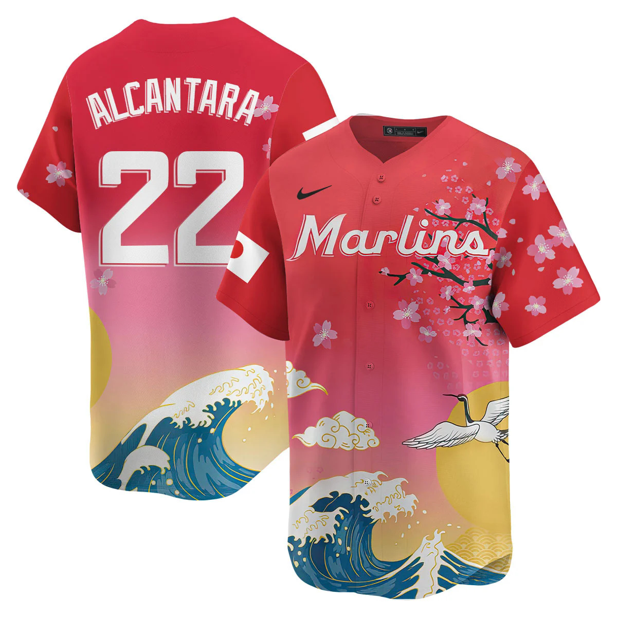 Miami Marlins Japanese Heritage Night 2025 Jersey #22 SANDY ALCANTARA.webp