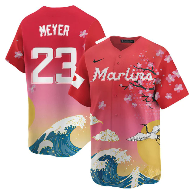 Miami Marlins Japanese Heritage Night 2025 Jersey #23 MAX MEYER.webp