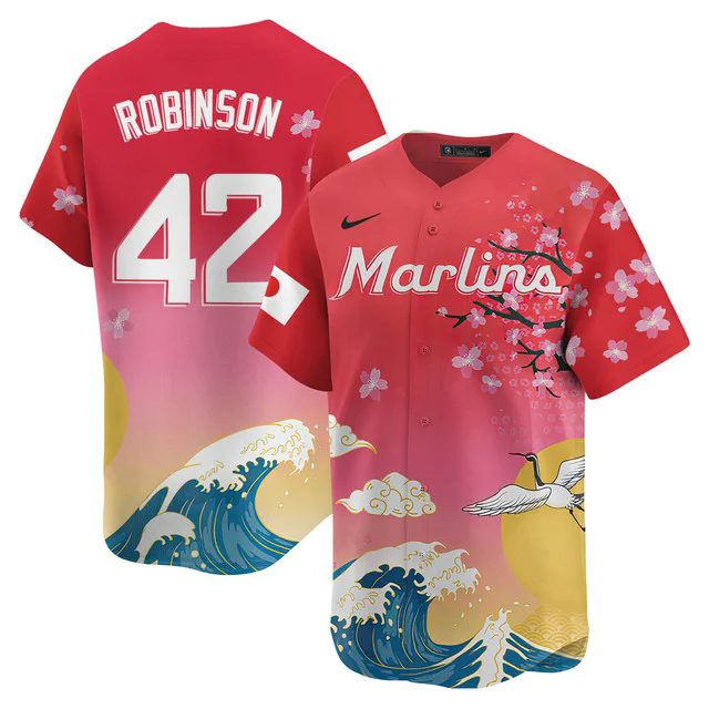 Miami Marlins Japanese Heritage Night 2025 Jersey #42 JACKIE ROBINSON.webp