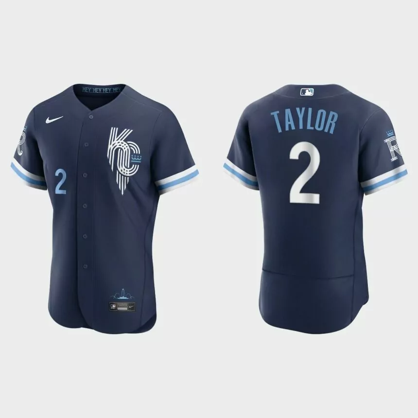 Michael A. Taylor Kansas City Royals 2022 City Connect Authentic Jersey – Navy