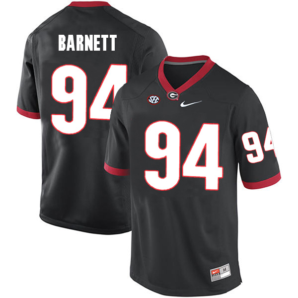 Michael Barnett Georgia Bulldogs Men's Jersey - #94 NCAA Black Limited Home