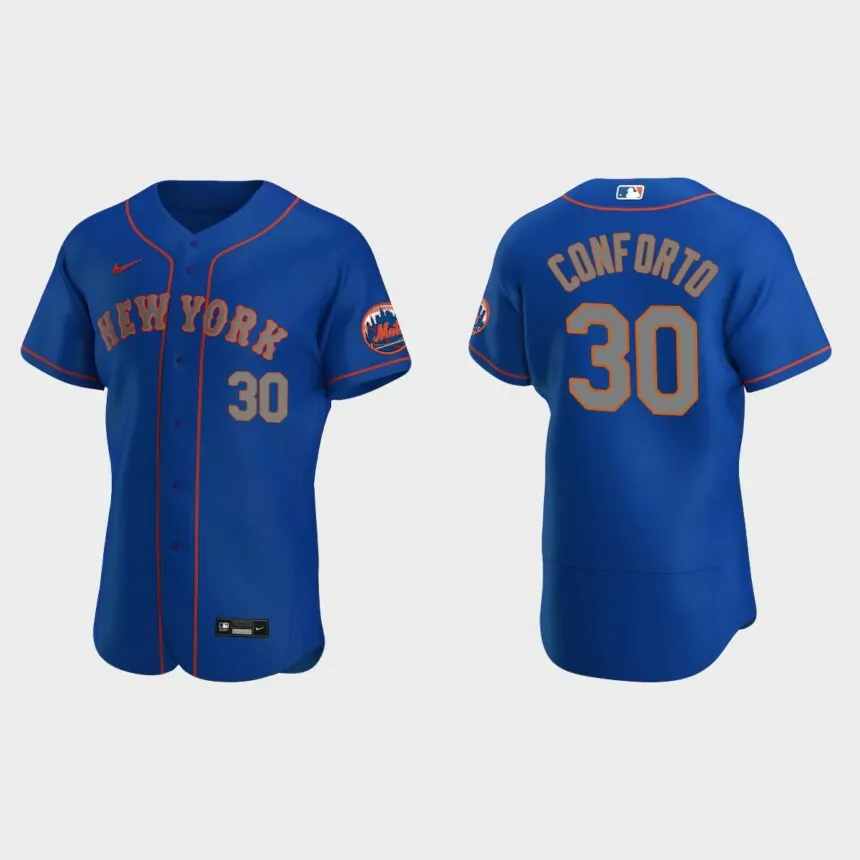 Michael Conforto #30 New York Mets 2020 Alternate Authentic Jersey – Royal