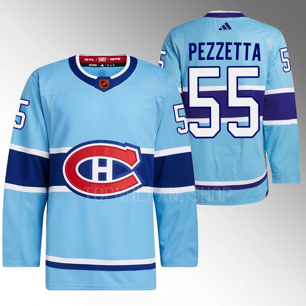 Michael Pezzetta 2022 Montreal Canadiens Blue Reverse Retro 2.0 Authentic Primegreen Jersey