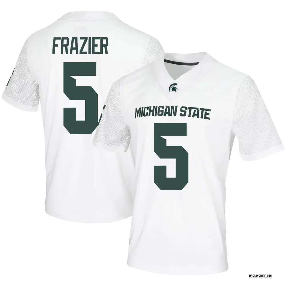 Michigan State Spartans #5 Makhi Frazier 2025 White Football Game Jersey 