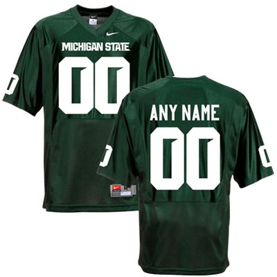 Michigan State Spartans Green Customized Jerseys