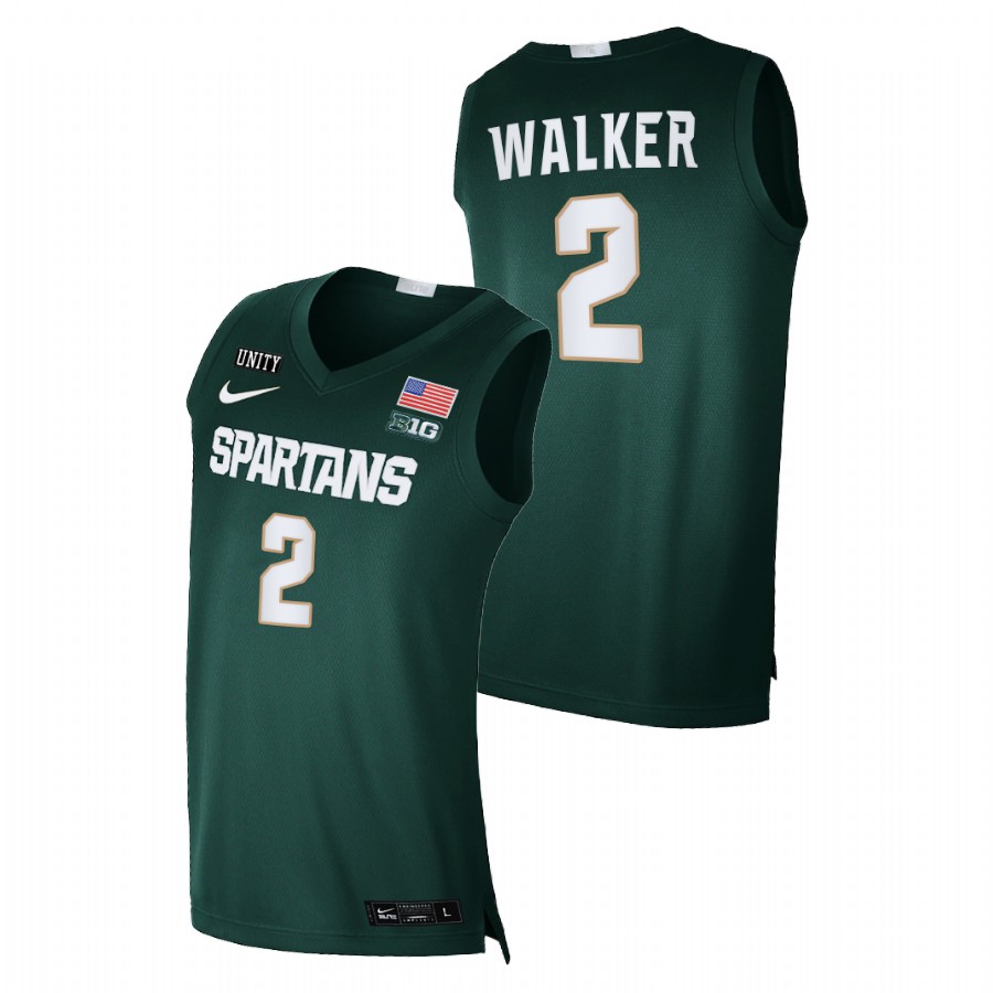 Michigan State Spartans Tyson Walker College Basketball Green Limited Jersey