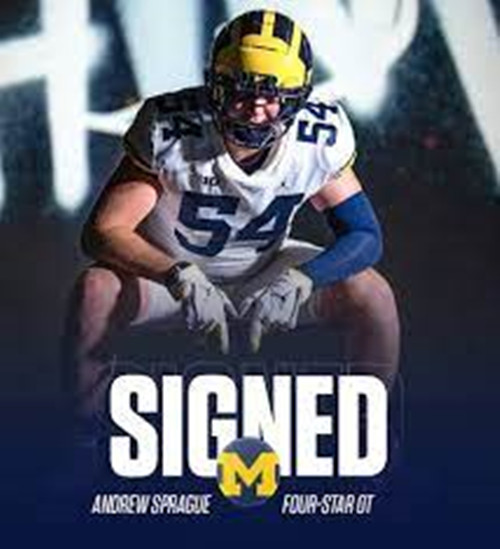 Michigan Wolverines #54 Andrew Sprague White Football Game Jersey 