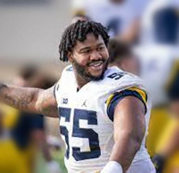 Michigan Wolverines #55 Rayshaun Benny White Football Game Jersey 