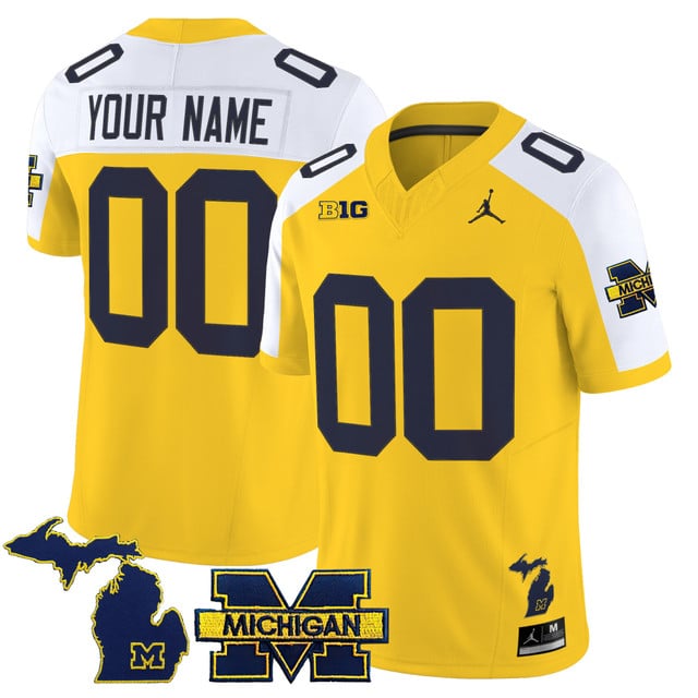 Michigan Wolverines 2025 Vapor Limited Custom Jersey yellow white