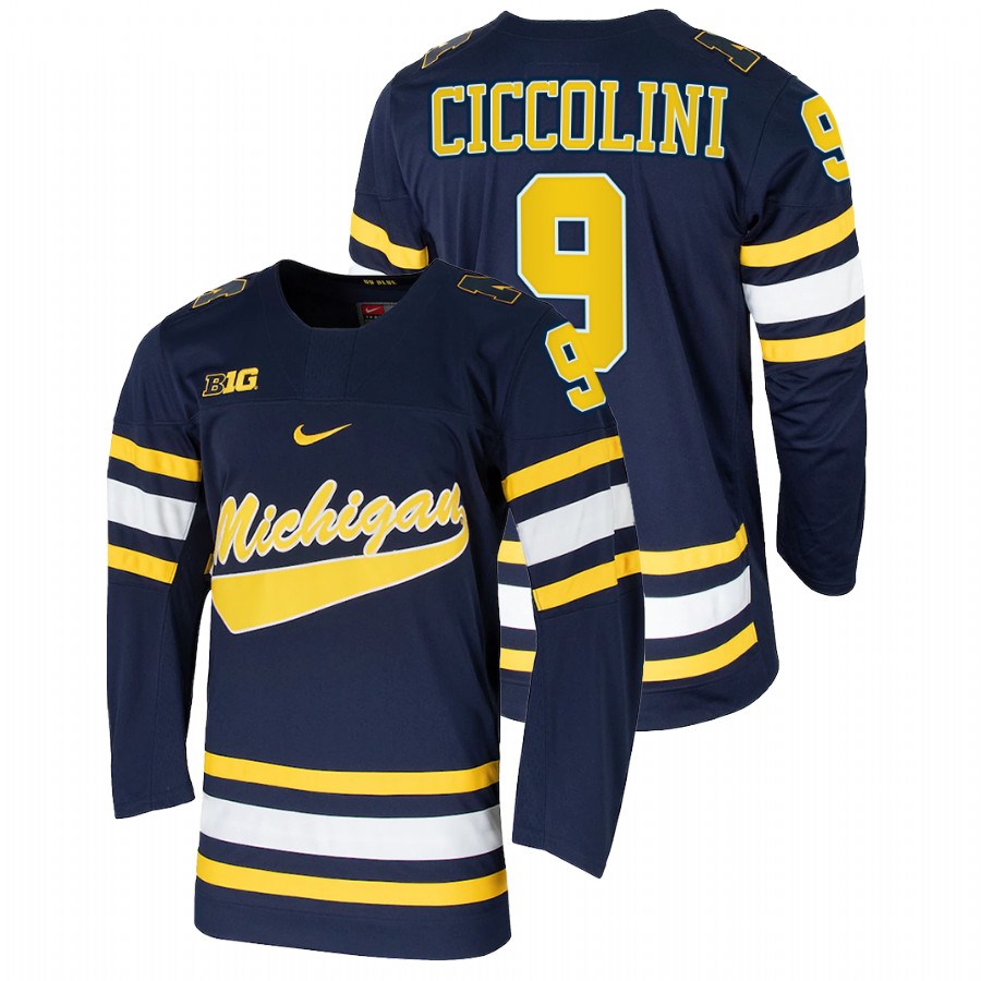 Michigan Wolverines Brendan Morrison College Hockey Alumni Jersey Navy