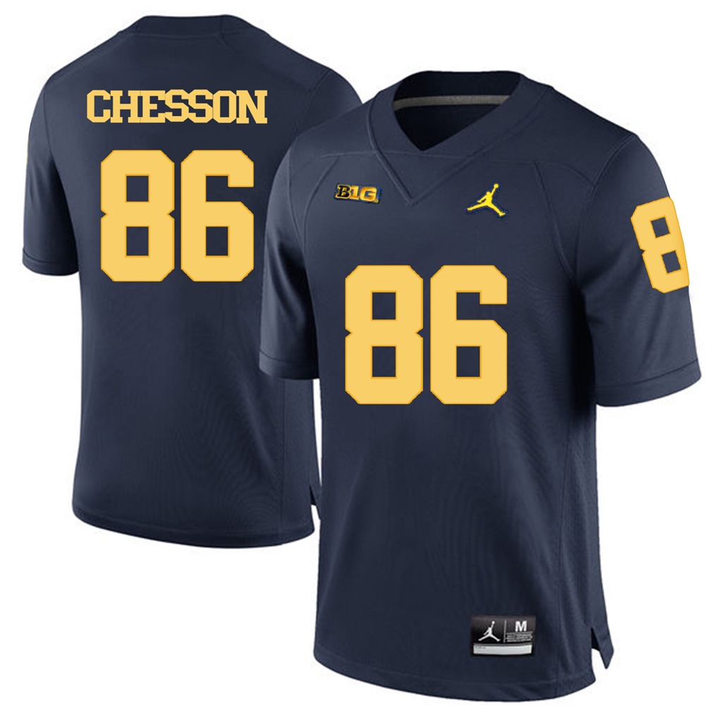 Michigan Wolverines Navy Blue Jehu Chesson Football Jersey