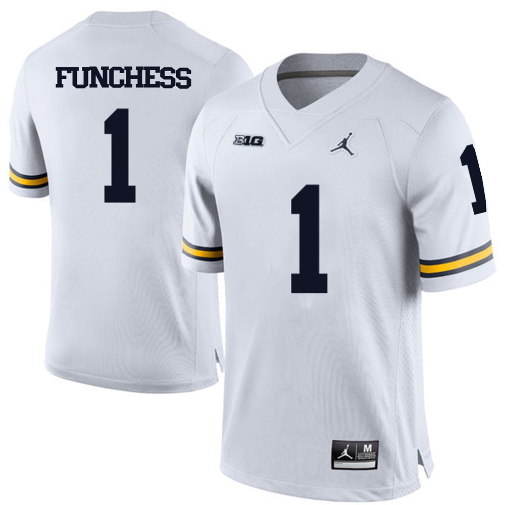 Michigan Wolverines White Devin Funchess Football Jersey