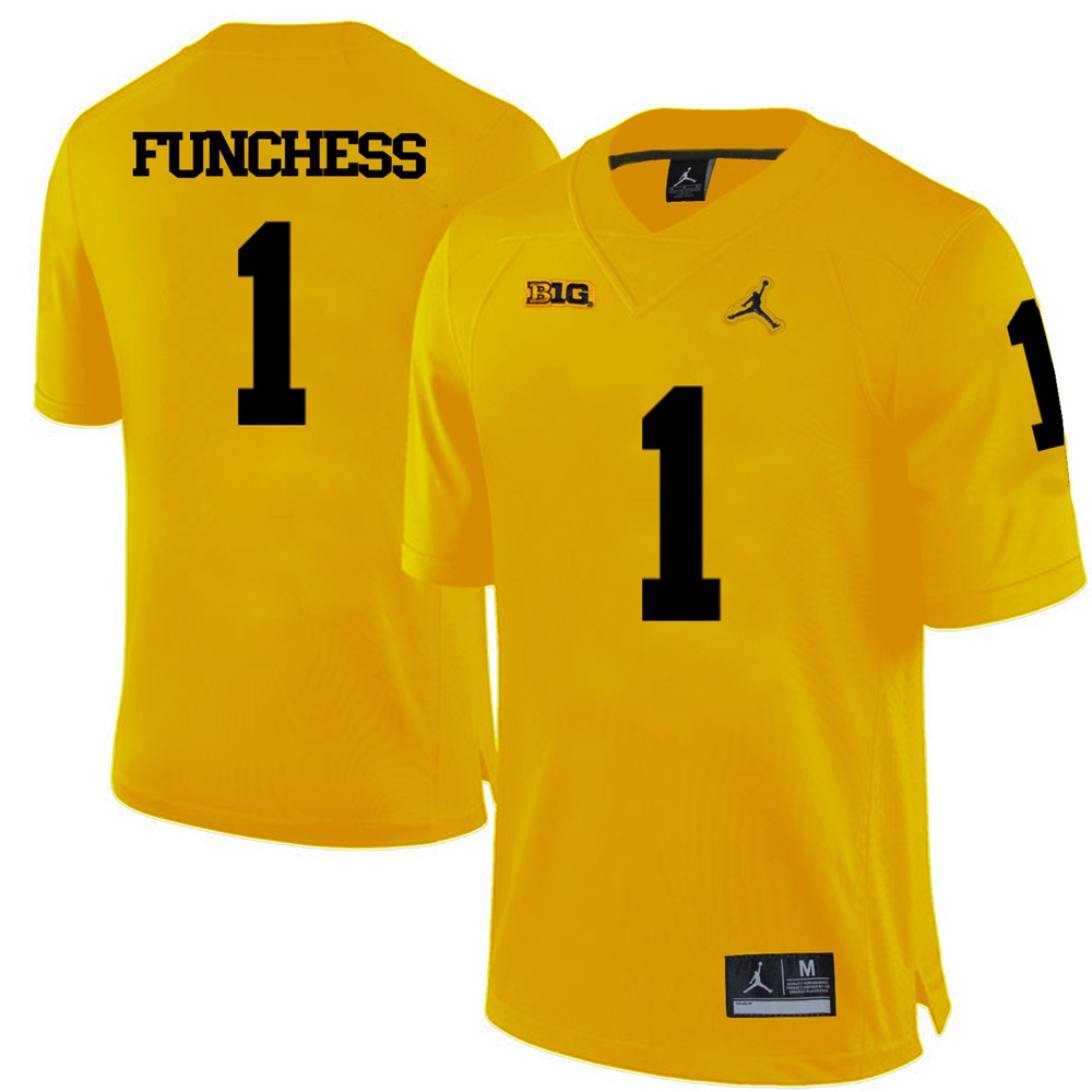 Michigan Wolverines Yellow Devin Funchess Football Jersey