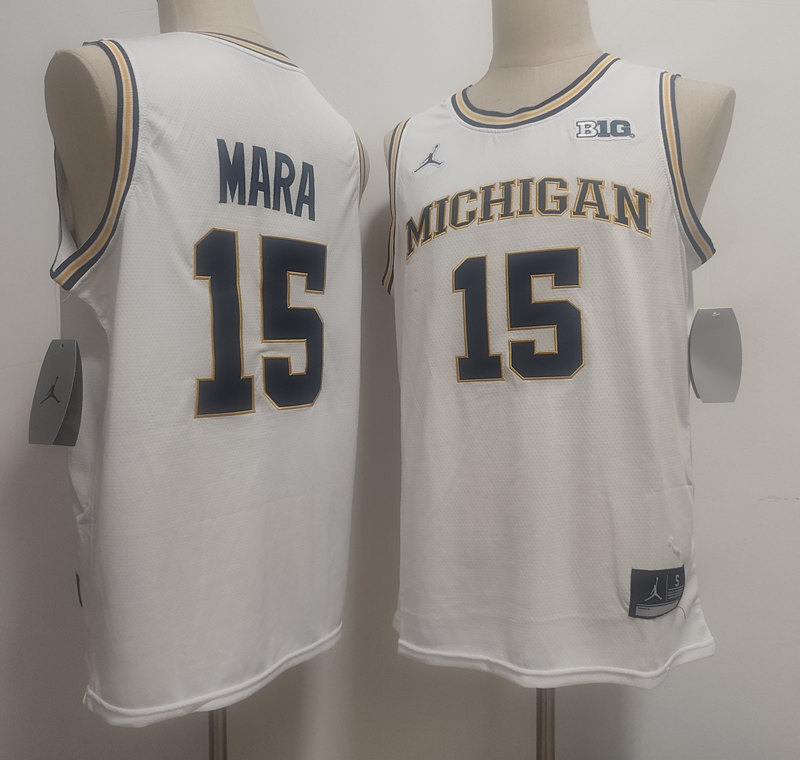 Michigan Wolverines white #15 Aday Mara