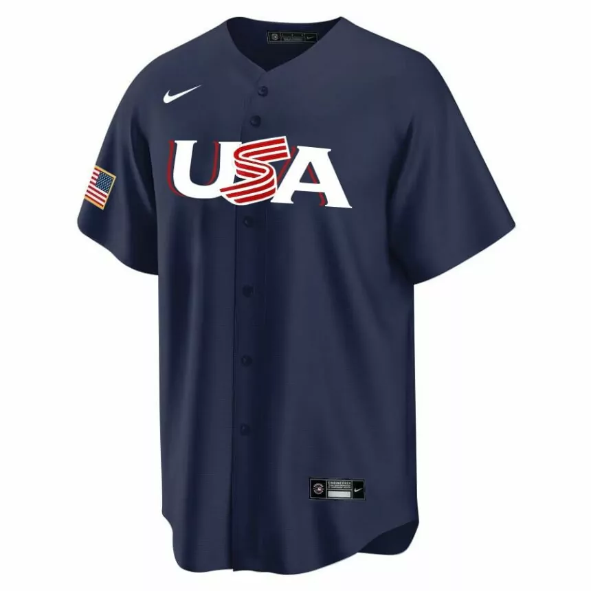 Mike Trout 27 USA Baseball 2023 World Baseball Classic Jersey – Navy