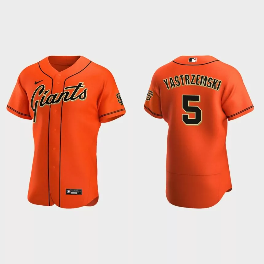 Mike Yastrzemski #5 San Francisco Giants Authentic Alternate Jersey – Orange