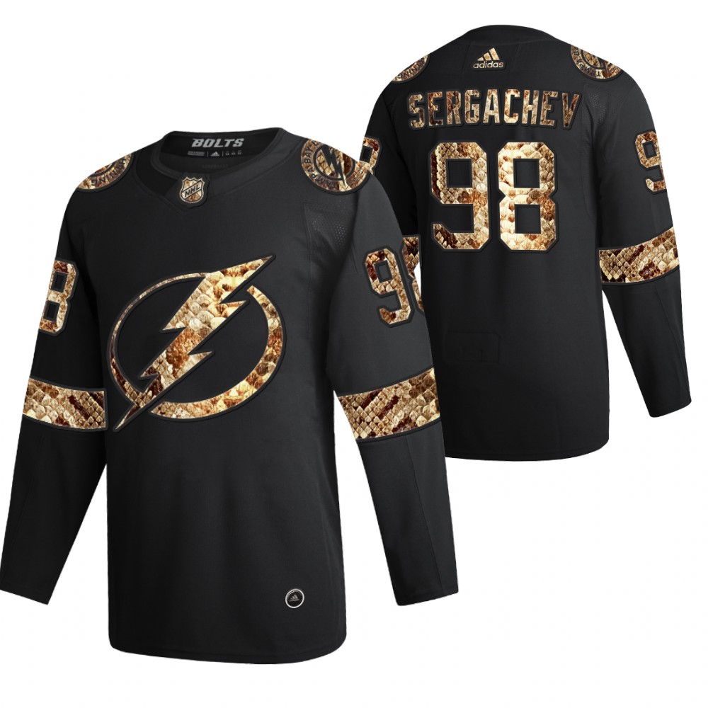 Mikhail Sergachev Lightning Python Skin Black 2021 Exclusive Edition Jersey