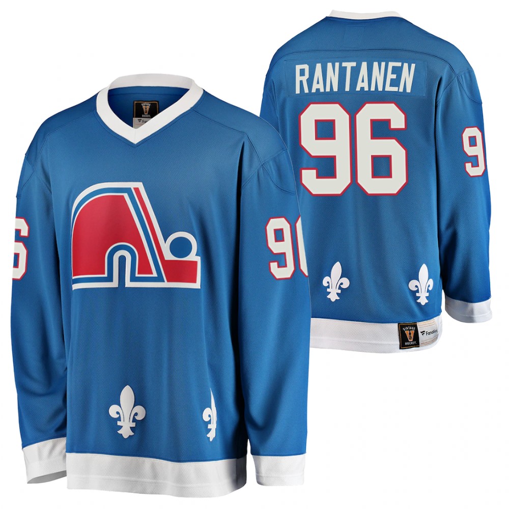 Mikko Rantanen Quebec Nordiques Heritage Vintage Jersey Blue