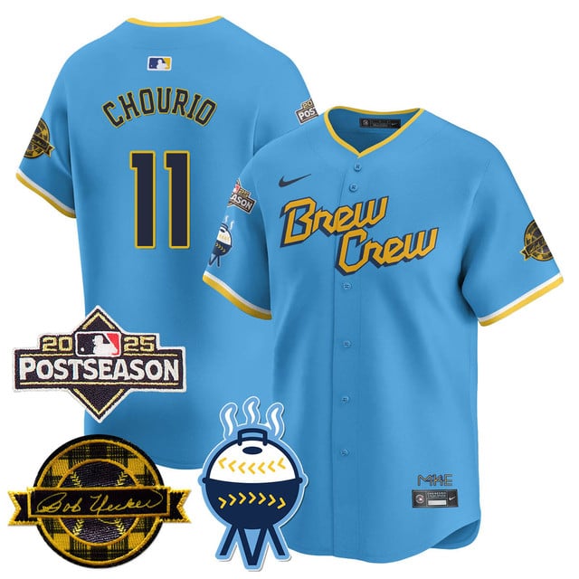 Milwaukee Brewers 2025 Postseason Jersey #11 Jackson Chourio