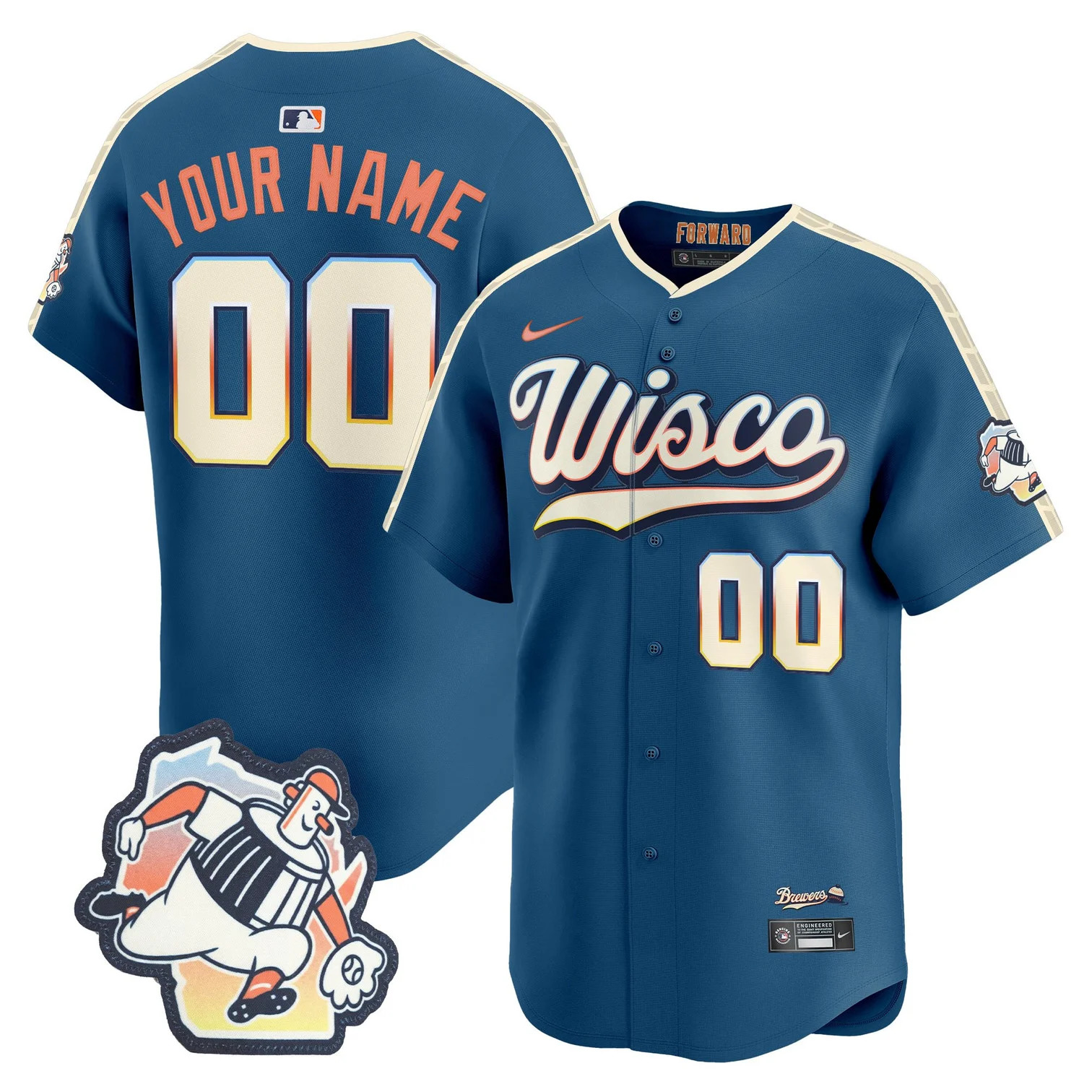 Milwaukee Brewers 2026 City Connect Vapor Premier Limited Custom Jersey