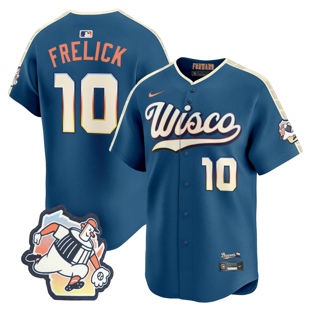 Milwaukee Brewers 2026 City Connect Vapor Premier Limited Jersey #10 SAL FRELICK
