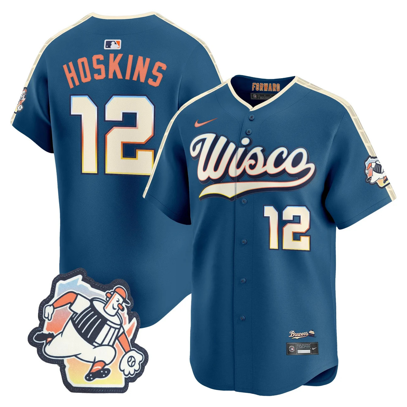 Milwaukee Brewers 2026 City Connect Vapor Premier Limited Jersey #12 RHYS HOSKINS