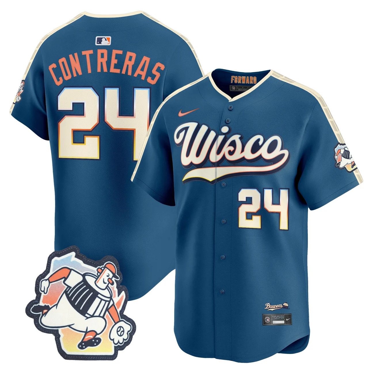 Milwaukee Brewers 2026 City Connect Vapor Premier Limited Jersey #24 WILLIAM CONTRERAS