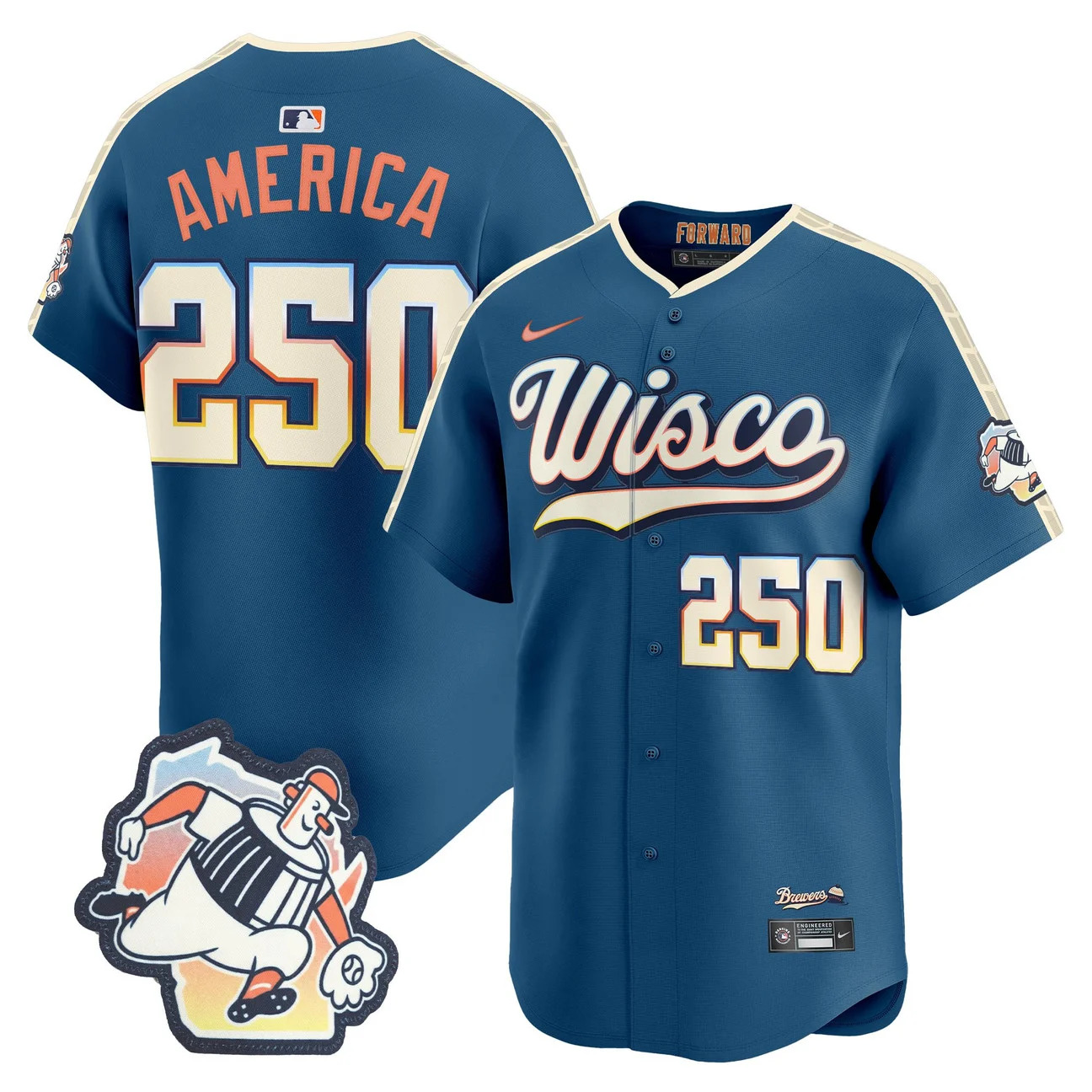 Milwaukee Brewers 2026 City Connect Vapor Premier Limited Jersey #250 AMERICA