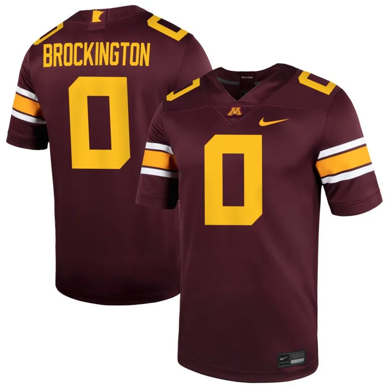 Minnesota Golden Gophers #0 Le'Meke Brockington 2025 Maroon Nike F.U.S.E. limited College Football Game Jersey 