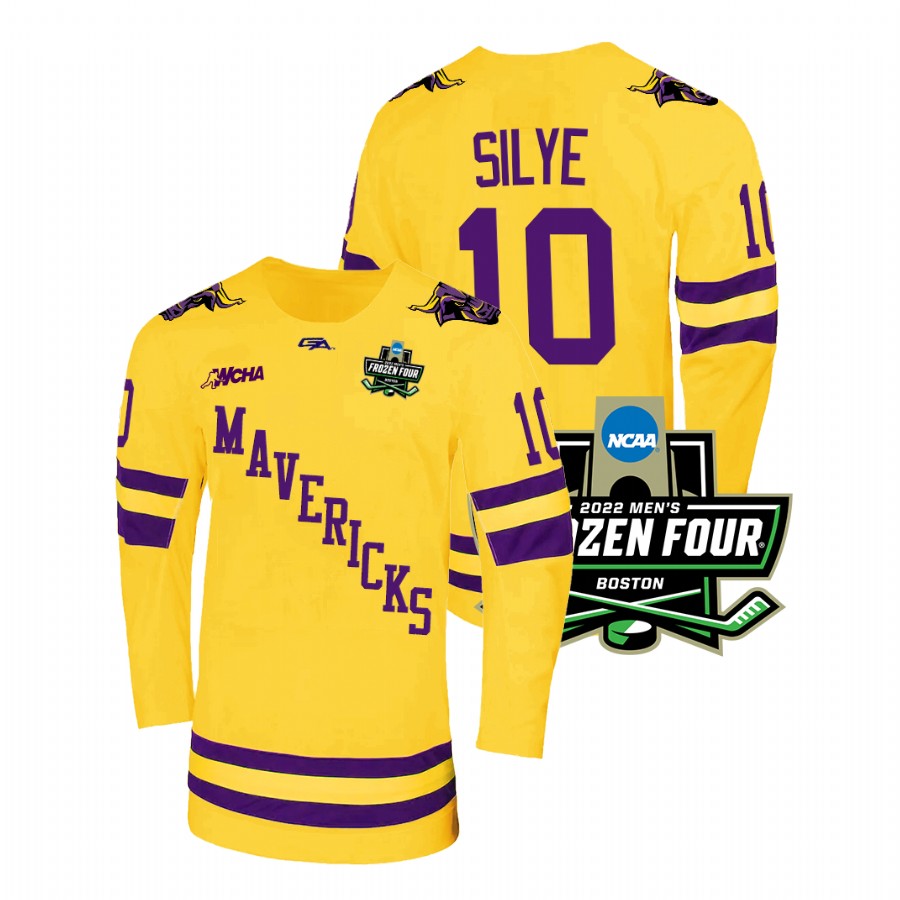 Minnesota State Mavericks David Silye 2022 Frozen Four Championship Hockey Jersey Gold