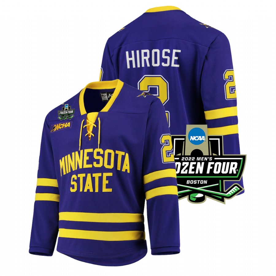 Minnesota State Mavericks kito Hirose 2022 Frozen Four Purple Jersey
