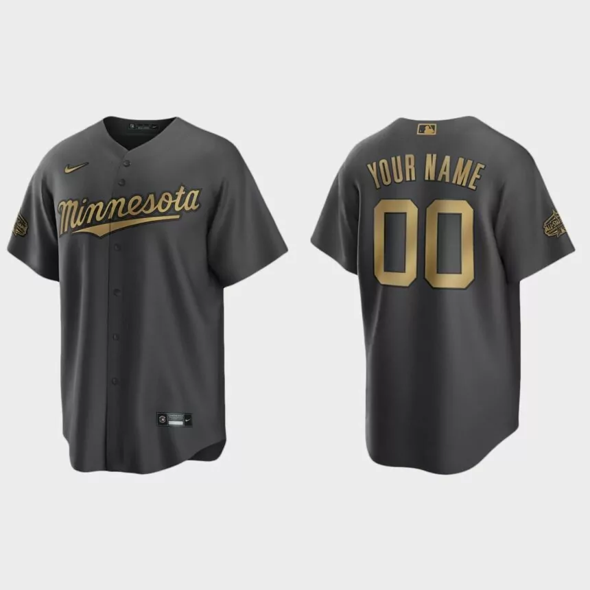 Minnesota Twins Custom 2022 MLB All-Star Game Replica Jersey – Charcoal